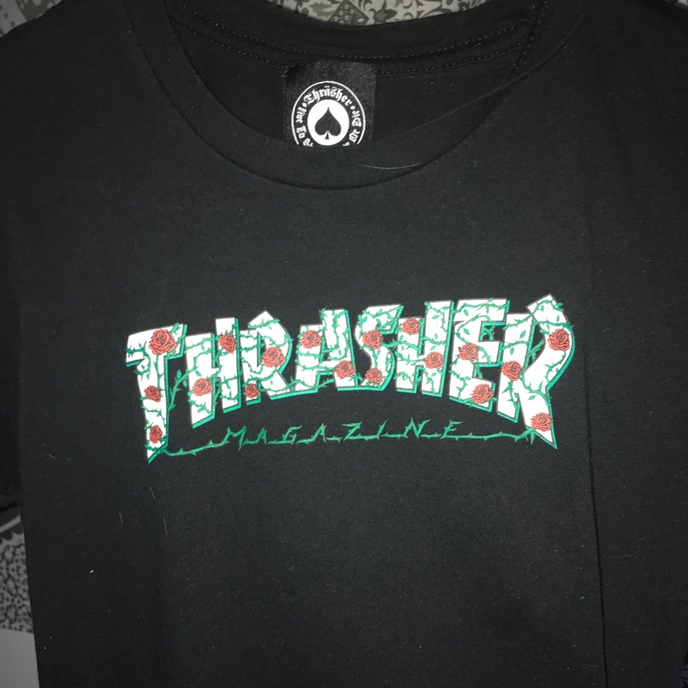 thrasher black shirt